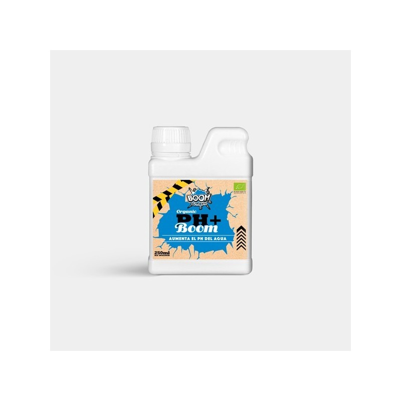 Incrementador Organico de PH para el riego de cultivos de Boom Nutrients en formato de 250 ml